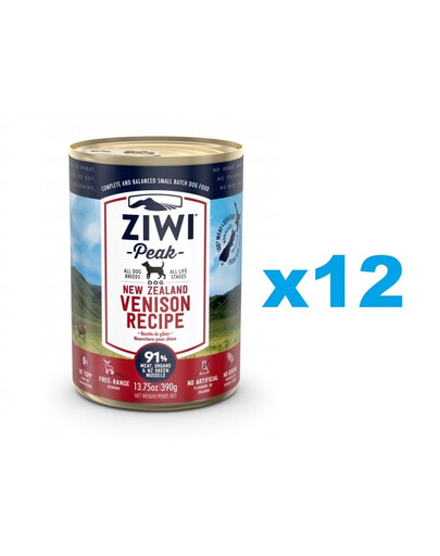 ZIWIPEAK Dog Venison Hirsch 12 x 390 g