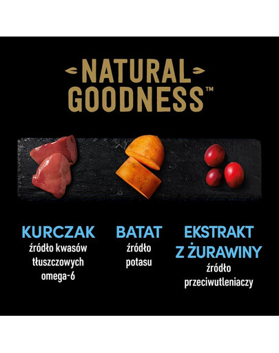 CESAR Natural Goodness in Terrine 400g, reich an Huhn mit Süßkartoffeln, Erbsen und Preiselbeeren