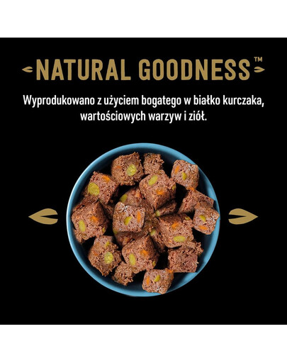 CESAR Natural Goodness in Terrine 400g, reich an Huhn mit Süßkartoffeln, Erbsen und Preiselbeeren