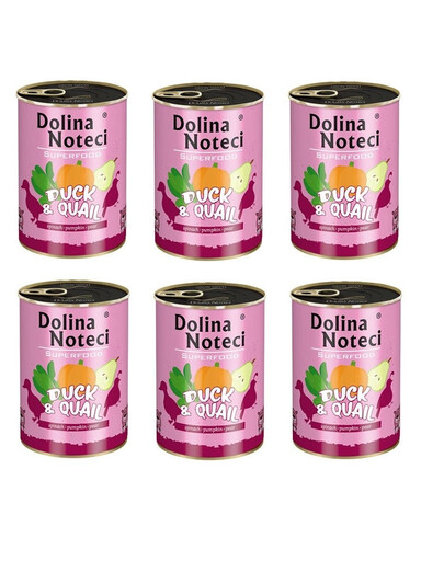 DOLINA NOTECI Premium SuperFood mit Ente und Wachtel 6 x 400 g