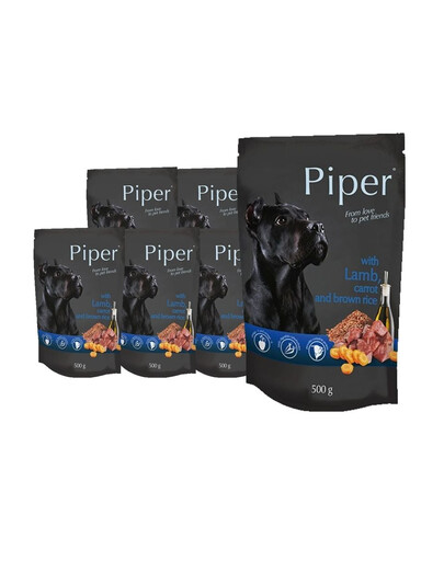 DOLINA NOTECI PIPER mit Lammfleisch, Karotten und braunem Reis 10x500 g Nassfutter für ausgewachsene Hunde