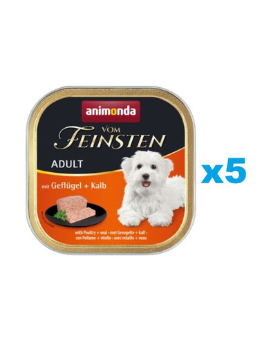 ANIMONDA Vom Feinsten Geflügel + Kalb 5 x 150 g