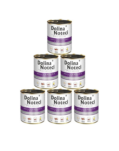 DOLINA NOTECI Premium reich an Kaninchen mit Moosbeere 6 x 800g