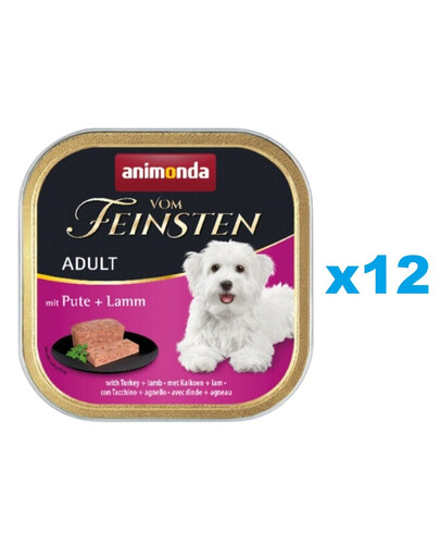 ANIMONDA Vom Feinsten Nassfutter mit Truthahn und Lamm für adulte Hunde 12x150 g