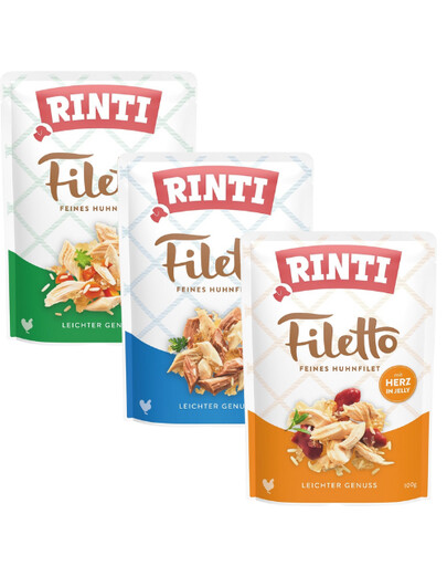RINTI Filetto in Jelly Mix Geschmacks mit Huhn in Gelee 24x100 g