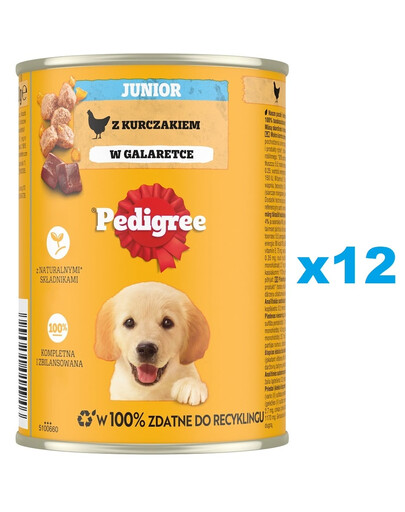 PEDIGREE mit Huhn in Gelee 12 x 400 g