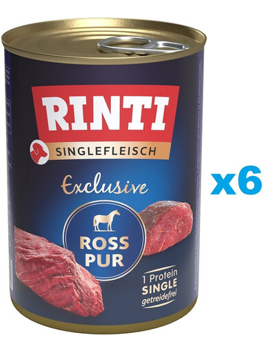 RINTI Singlefleisch Exclusive Horse Pure Monoprotein Pferd 6x400 g
