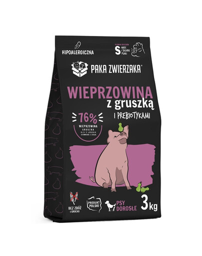 PAKA ZWIERZAKA Seventh Heaven Trockenfutter mit Schweinefleisch und Birne S 3kg