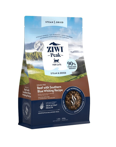 ZIWIPEAK Cat Steam & Dried Katzentrockenfutter mit Rindfleisch 800 g