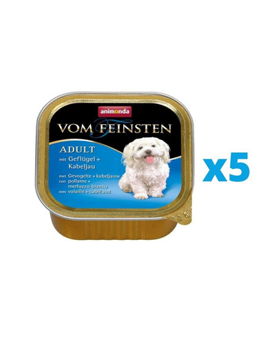 ANIMONDA Vom Feinsten ADULT MIT GEFLÜGEL + KABELJAU 5 x 150 g