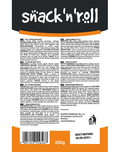 SNACK & ROLL Chicken Breast Fillet Hähnchenbrustfilet 200 g