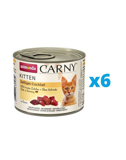 ANIMONDA Carny Kitten GEFLÜGEL-COCKTAIL  6 x 200 g