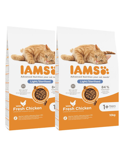 IAMS for Vitality für adulte Katzen nach der Sterilisation, fettreduziert 20 kg (2 x 10 kg)