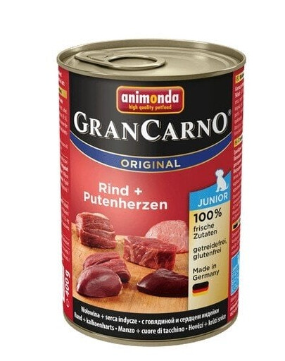 ANIMONDA GranCarno Junior RIND + PUTENHERZEN 400 g