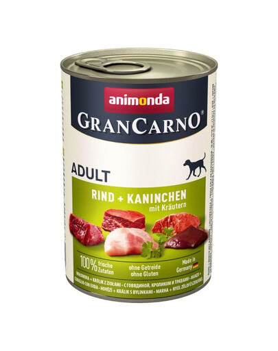 ANIMONDA GranCarno Original Adult RIND + KANINCHEN MIT KRÄUTERN 400 g