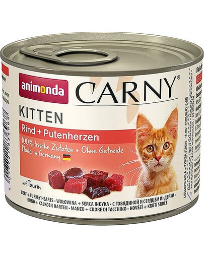 ANIMONDA Carny Kitten Rind und Putenherzen 200 g
