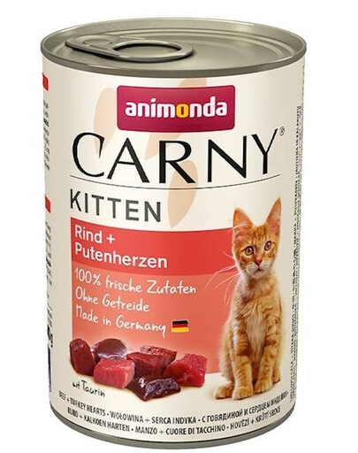 ANIMONDA Carny Kitten Rind mit Putenherzen 400g