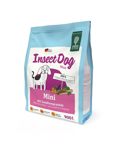 GREEN PETFOOD InsectDog Mini 900g: Trockenfutter mit Insektenprotein für kleine Hunderassen