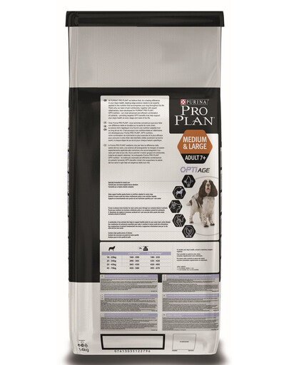 PURINA PRO PLAN Medium & Large Adult 7+ mit OPTIAGE Reich an Huhn 14kg