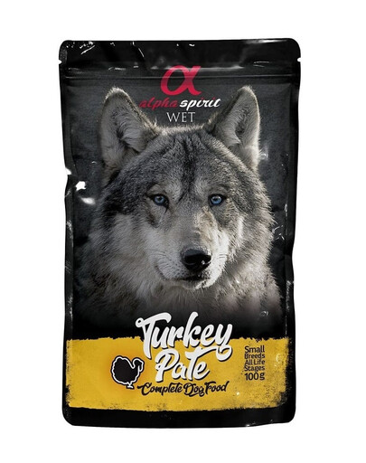 ALPHA SPIRIT Truthahnpastete 100g Beutel für Hunde