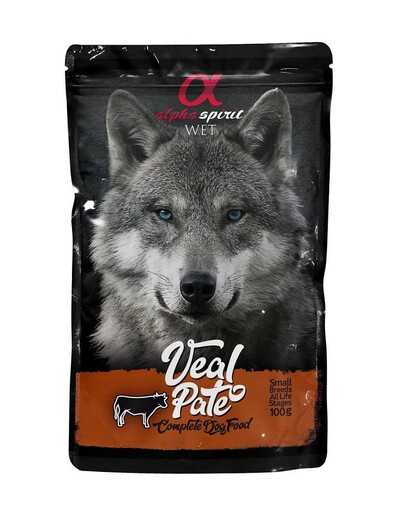 ALPHA SPIRIT Kalbfleischpastete 100g Beutel für Hunde
