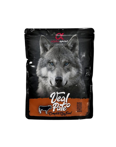 ALPHA SPIRIT Kalbfleischpastete 300g Beutel für Hunde