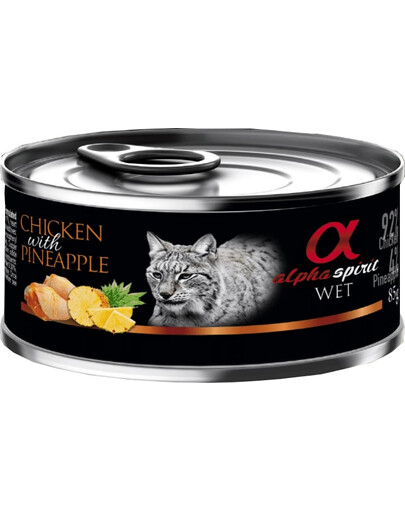 ALPHA SPIRIT Chicken with pineapple Hühnchen mit Ananas 85 g