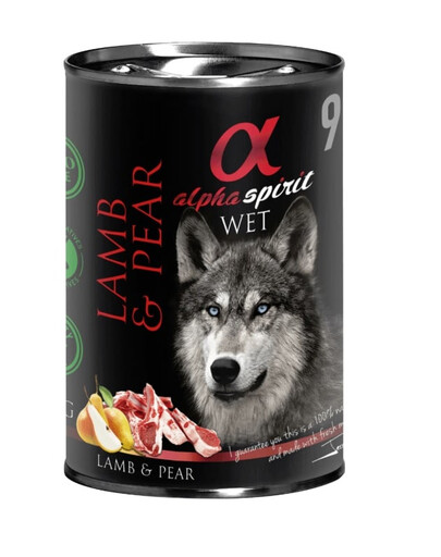 ALPHA SPIRIT Nassfutter Lamm & Birne 6 x 400 g