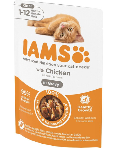 IAMS Cat Kitten All Breeds Chicken In Gravy Pouch 85 g