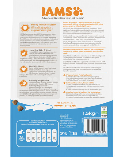 IAMS for Vitality mit Meeresfischen für ausgewachsene Katzen 1,5 kg