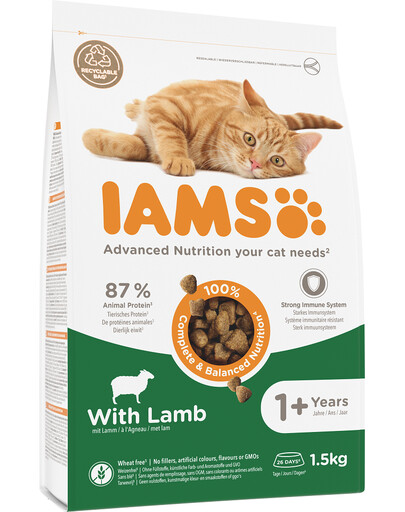 IAMS for Vitality für adulte Katzen mit Lammfleisch 1,5 kg