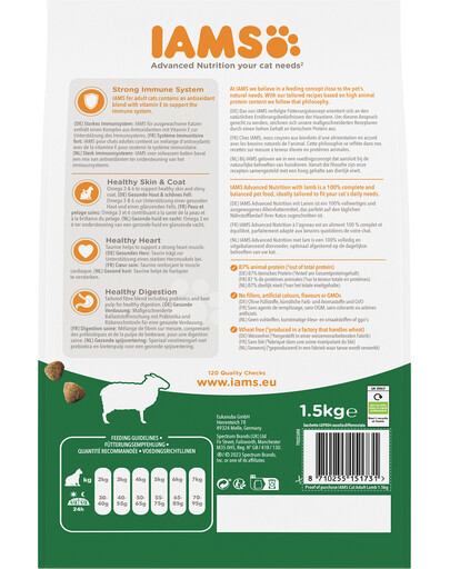 IAMS for Vitality mit Lammfleisch für adulte Katzen 1,5 kg x 4