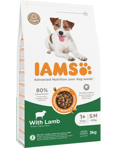 IAMS For Vitality Adult Small & Medium Breed Lamb 3 kg