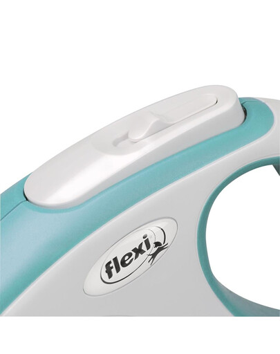 FLEXI New Comfort S 5 m Gurt-Roll-Leine Hellblau