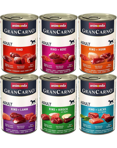 ANIMONDA GranCarno mix Geschmacks 6 x 400 g