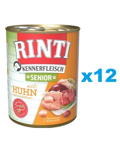 RINTI Kennerfleisch Senior 12x400g mit Huhn für ältere Hunde