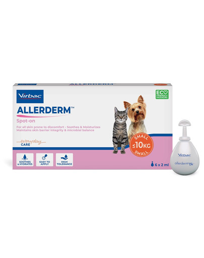 VIRBAC Allederm Spot-on 2 ml dla kotów i małych psów (<10 kg) x 6 pipet
