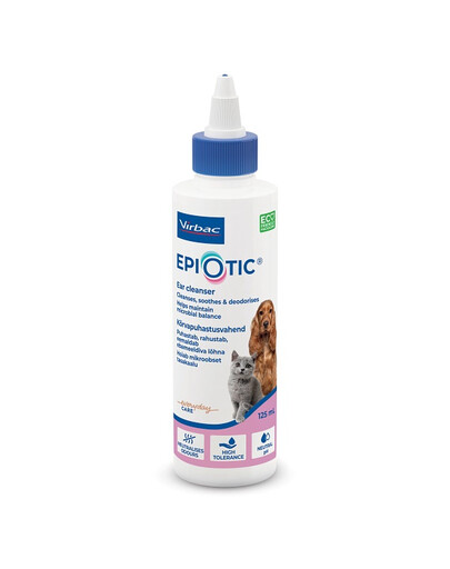 VIRBAC Epiotic Ear cleanser Ohrenpflege flüssig für Katzen und Hunde 125 ml