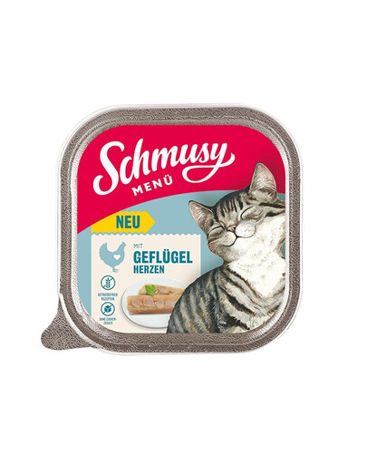 SCHMUSY MENÜ mit Geflügelherzen 32x100g
