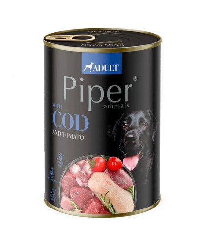 DOLINA NOTECI PIPER  Nassfutter mit Kabeljau und Tomate für Hunde 400 g
