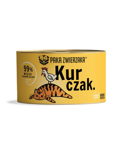 PAKA ZWIERZAKA Nassfutter mit Huhn für Katzen 200 g