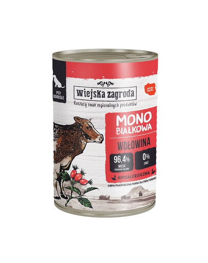 Wołowina monobiałkowa mokra karma dla psa 400g