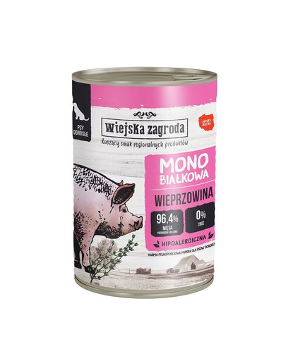 Wieprzowina monobiałkowa mokra karma dla psa 400g