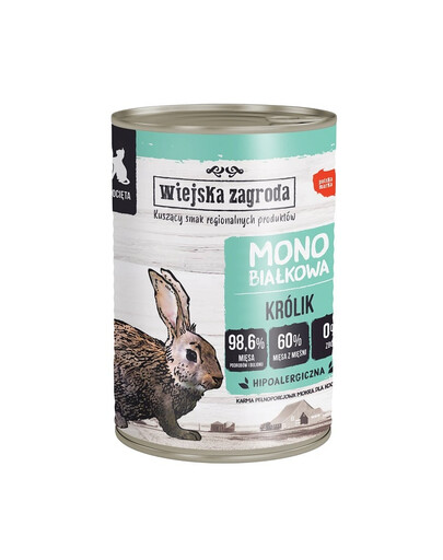 Królik monobiałkowa mokra karma dla kociąt 400g