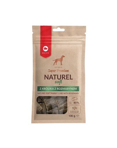 MACED Super Premium Naturel Soft Kaninchen und Rosmarin Hundeleckerli 100g