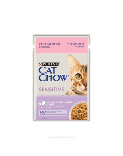 CAT CHOW Sensitive Lachs und Zucchini in Sauce 85 g