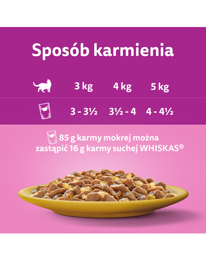 WHISKAS Junior 85g: Nassfutter für Kätzchen mit Huhn in Gelee