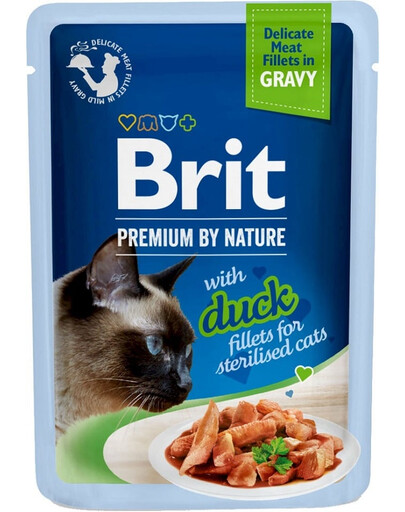 Premium By Nature Fillets in Gravy for Sterilized cats z kaczką 24x85g