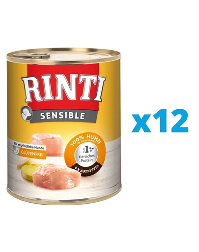 RINTI Sensible Kurczak z ziemniakami 12 x 800 g