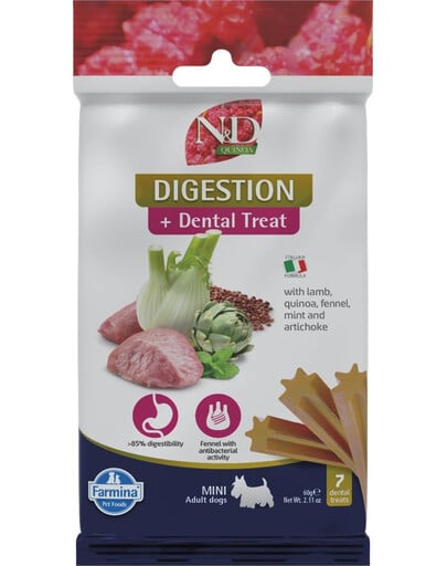 FARMINA ND Quinoa Dental Treat Digestion Mini 60 g